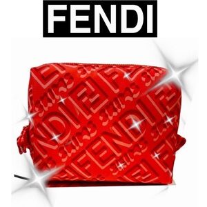FENDI x Skims Nylon Tulipano Small Beauty Pouch, Authentic. EUC.